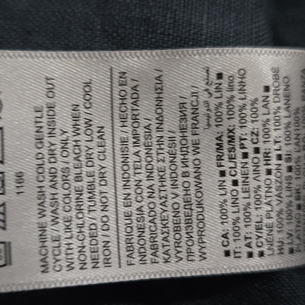 ATHLETA RETREAT LINEN TOP LONG SLEEVE BUTTON DOWN EDEN BLUE XXS VACATION RESORT - Picture 10 of 10
